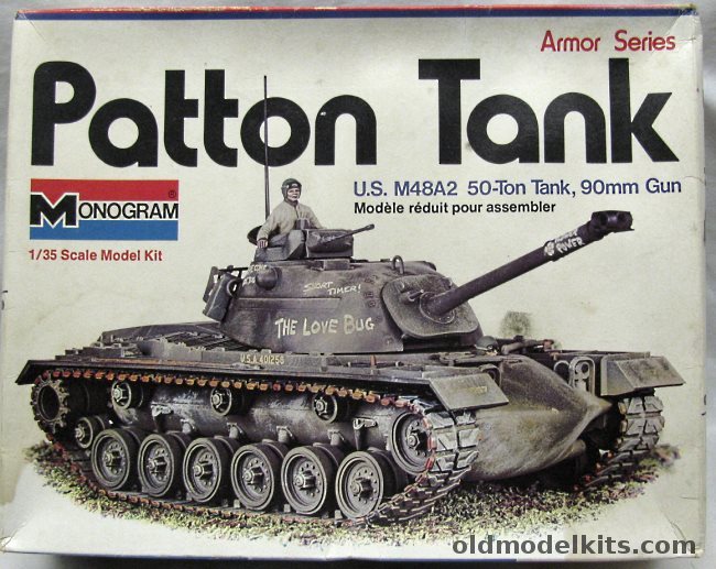 Monogram 1/35 M48 A2 Patton 90mm Gun Tank - With Diorama Instructions and Eight Figures - (M48A2), 8217 plastic model kit